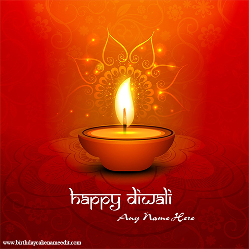 Customizing Happy Diwali 202 Greeting Card With name photo edit