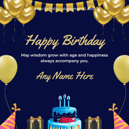 Design Happy Birthday Greeting Card with Name Online