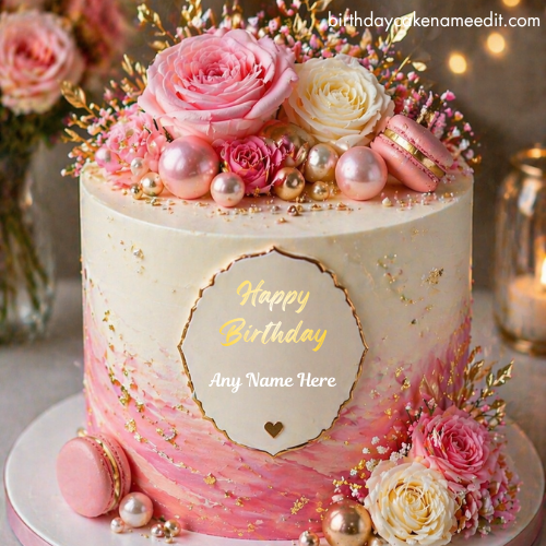 Free Birthday Cake with Name Editor Online and Download