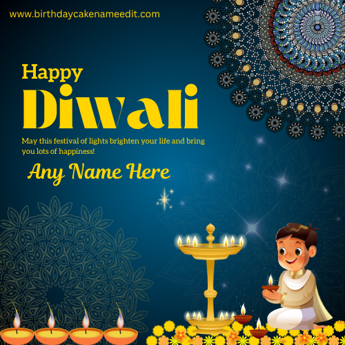 Free Happy Diwali 2025 Greeting Cards with Name