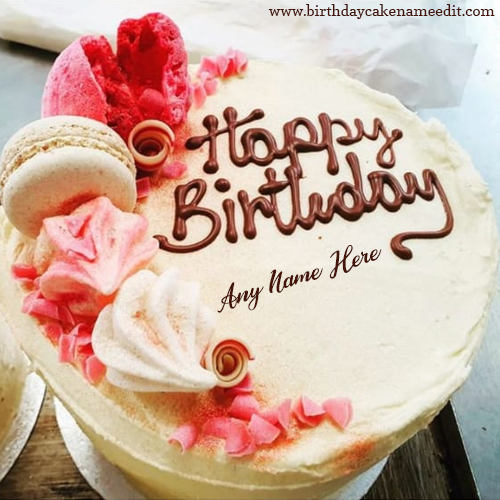 Generate Happy Birthday wishes cake with Name edit