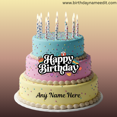 Happy Birthday Cake with Name Create and Share Online Free