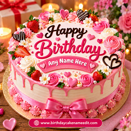 Happy Birthday Cake with Name Cute Cake Name Edit Free