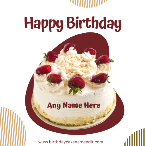 Happy Birthday Cake with Name Editor Online Free