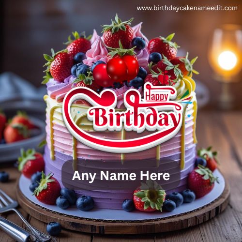 Happy Birthday Cake with Name Free Online Maker