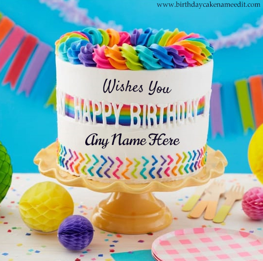 Happy Birthday Hearts Cake with name editor