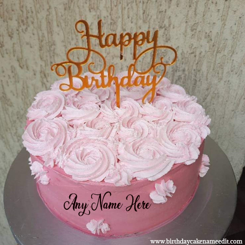 Happy Birthday wish cake with name editor