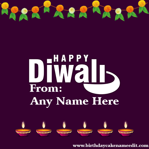Happy Diwali 2023 wish card with name editor