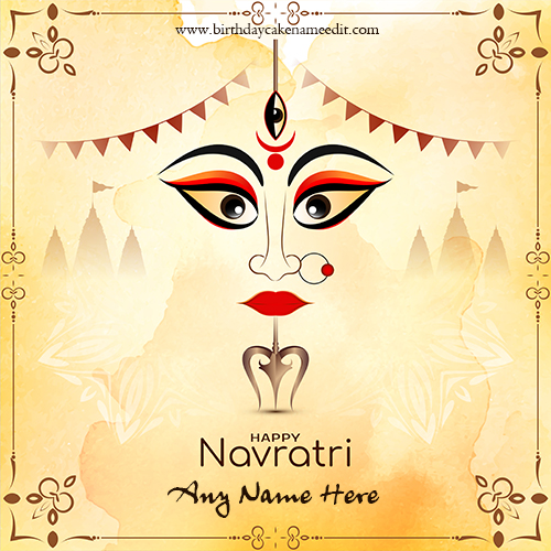 Happy Navratri 2022 Wishes Card With Name Edit