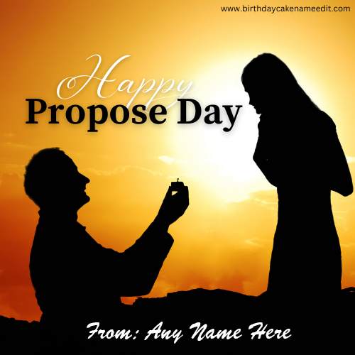 Happy Propose Day 2023 card with name editor
