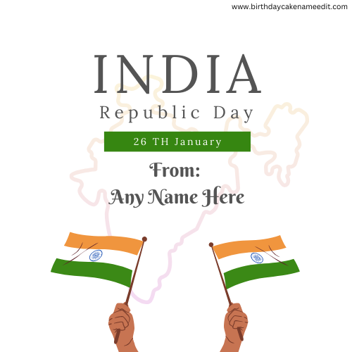 Happy Republic day 2023 wish card with name editor