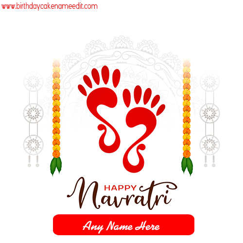 Latest Navratri Greeting Card With Name Pic Download