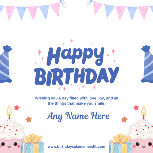 Make Happy Birthday Card with Name Online Free Personalised Wishes