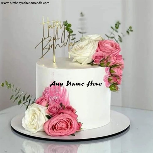 Make Online Happy Birthday Cake with Name Pic Free Edit
