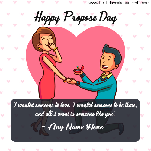 Make a Special Card for this Happy Propose Day