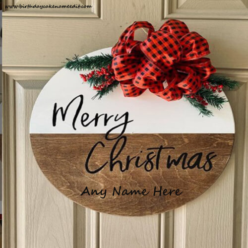 Merry Christmas Greetings with Name Edit