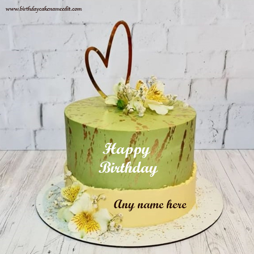 Online Generate Happy Birthday Greeting Cake with Name edit