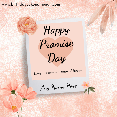 Promise Day Card Name Edit Online Free for Valentine Week