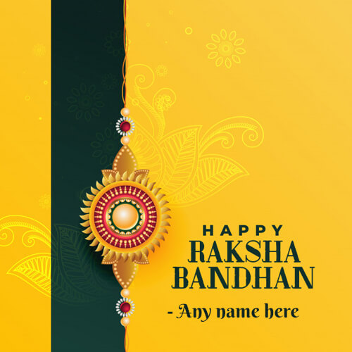 Raksha Bandha Special Beautiful Wish Card With Name