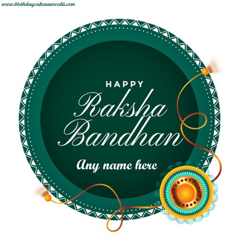 Unique Raksha Bandhan Greeting Card for Sister with Name