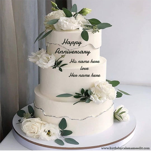 happy anniversary cake with name edit free