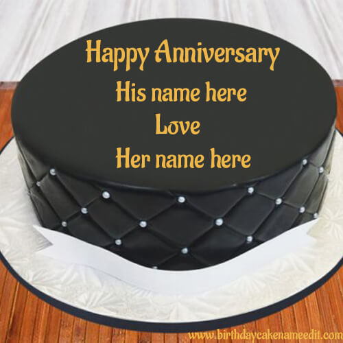 romantic anniversary cake with name edit